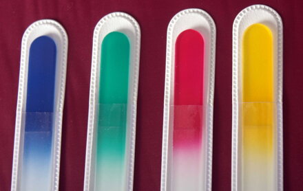 Farbený sklenený pilník 90mm 